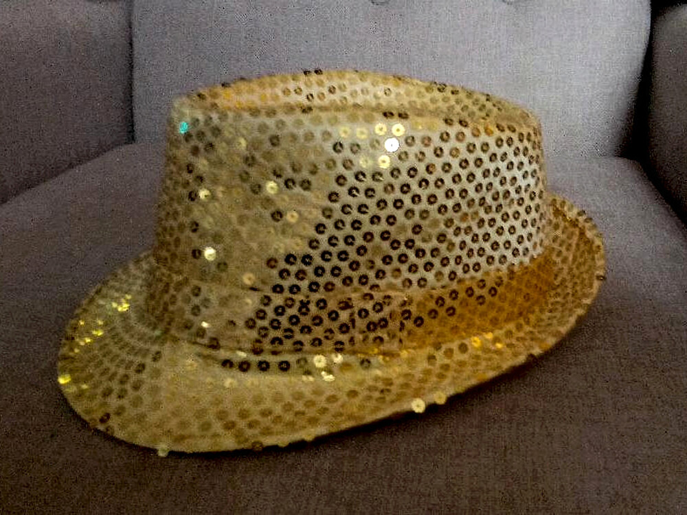 Gold Sequin Top Hat Costume Party Accessory Size 58 ...Access 2